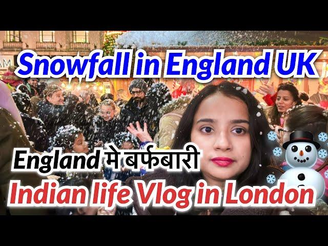 ️ First Snowfall in England | Indian life in London | Christmas in UK | Indian in England