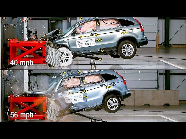 Crash Test 40mph VS 56mph - How Speed Affects the Severity of Crashes