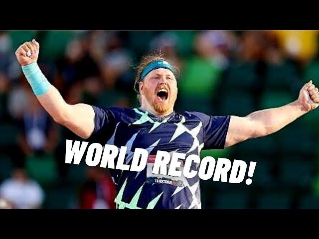 Ryan Crouser broke the shot put World Record with a massive throw of 23.37m | Olympic trials 