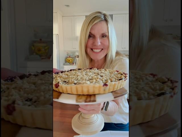 Sweet and Simple — Cherry Crumb Tart! #desserts #cherries #cherrytart #recipe #foodblog