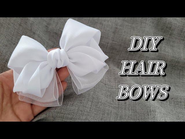 A very EASY BOW for school️️️DIY HAIR BOWS 