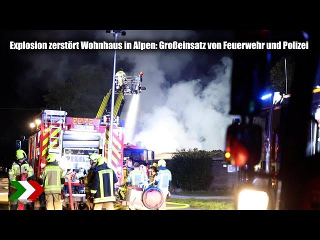 Großeinsatz: Explosion zerstört Wohnhaus