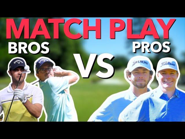 George AND Wesley Take on Two Pros. Crazy 2v2 Best Ball Match( 9 Holes) | Bryan Bros Golf