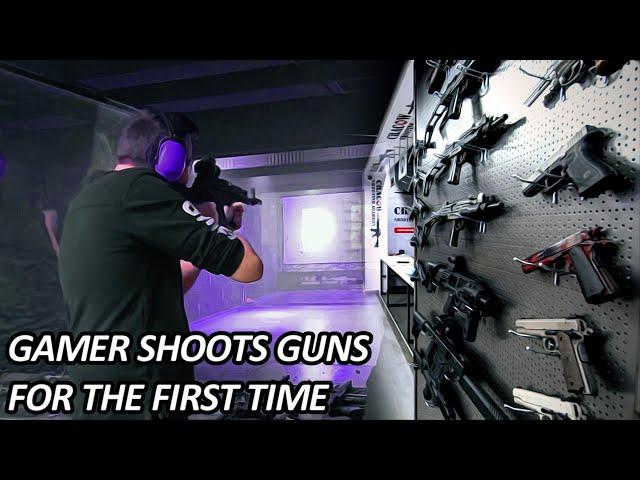 Gamer Shoots Real Guns For The First time