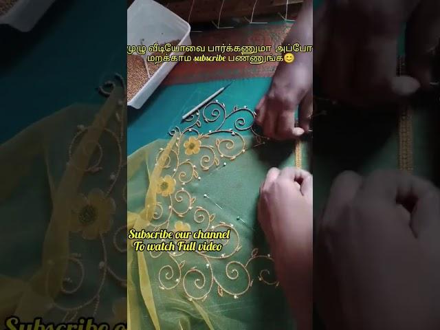 Net work aari blouse designs for beginners in Tamil #shorts