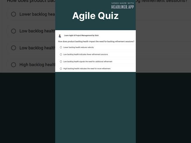 How does product backlog health impact the need for backlog refinement sessions? | Agile | Scrum