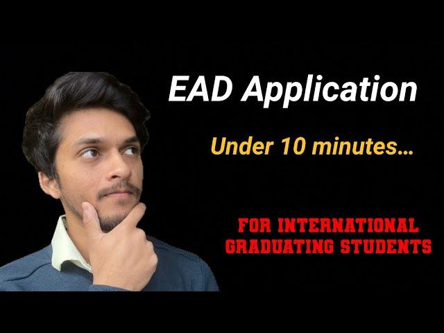 File EAD Card application online under 10 minutes | International Graduating Students | I-765 online