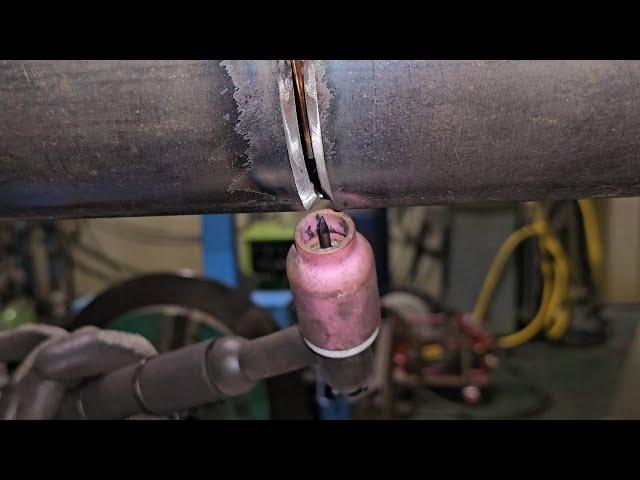 Two feed techniques for overhead root TIG welding