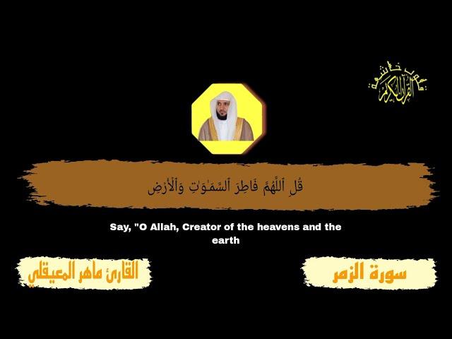 سورة الزمر كرومات شاشة سوداء  القران الكريم  قلوب خاشعة القارئ ماهر المعيقلي