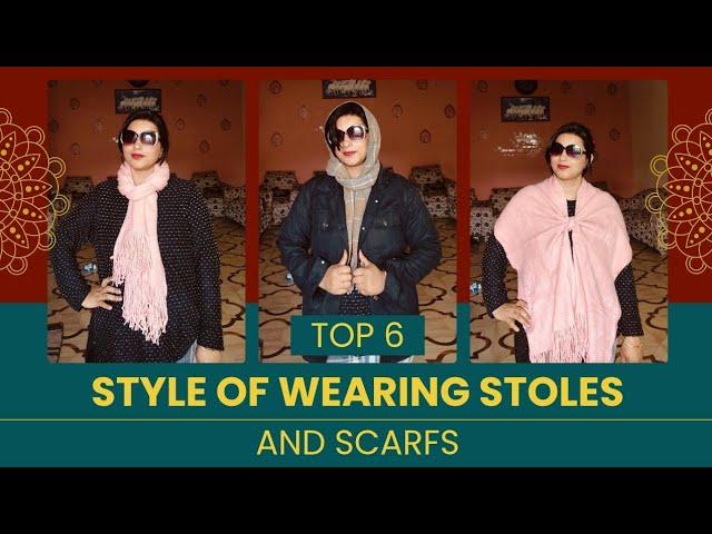 How To wear a scarf/stole/muffler in different ways || Stole/scarf styles