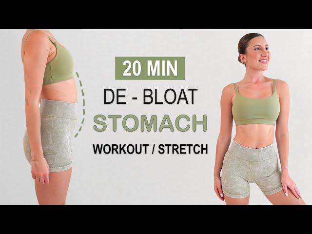 20 Min DE - BLOAT STOMACH | Exercise + Stretch Routine, Flat Belly, Improve Digestion, YOGA Inspired