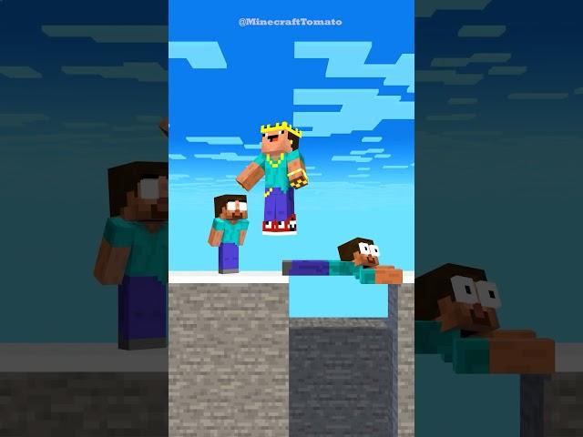 Bridge challenge- Poor Herobrine does a good deed and get rewards #minecraftshorts #fyp