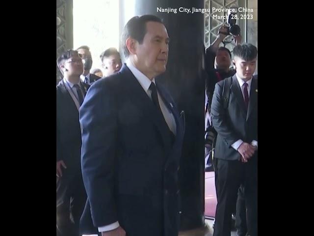 Former chairman of Chinese KMT Ma Ying-jeou visits the Sun Yat-sen Mausoleum in Nanjing