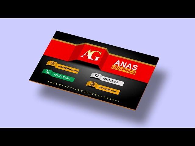 coreldraw tutorial | how to make 3d business card | Urdu + Hindi | By @AnasGraphics