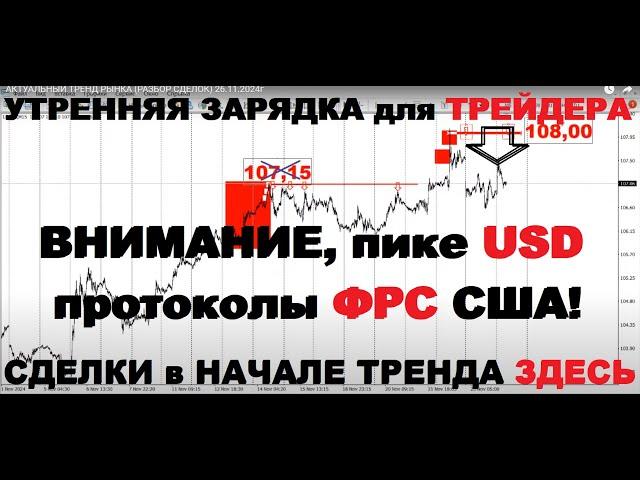 АКТУАЛЬНЫЙ ТРЕНД РЫНКА (РАЗБОР СДЕЛОК) 26.11.2024г