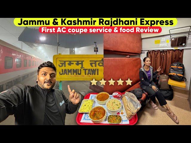 Luxurious Rajdhani Express First Ac Coupe Journey to Jammu & Kashmir || Extreme Fog Train Journey