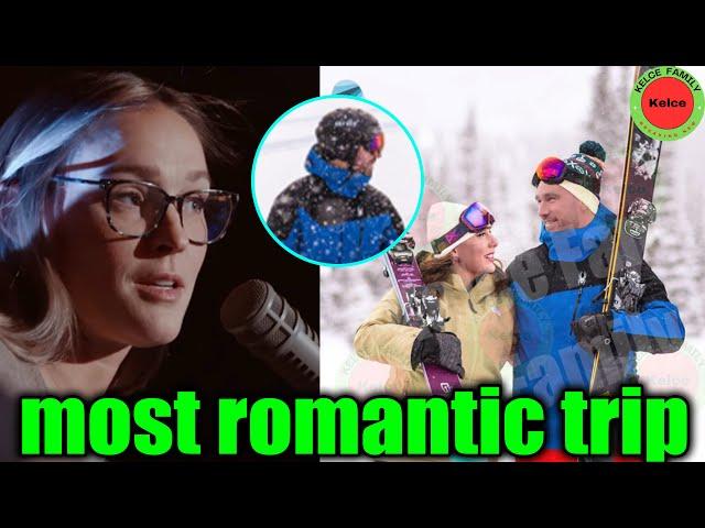 Kylie Kelce Reveals Details About Travis Kelce & Taylor Swift's Romantic Ski Trip In Montana
