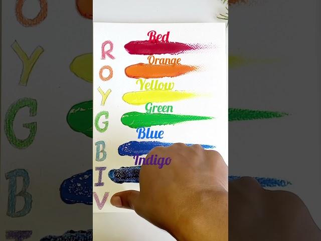 Rainbow colours|| Learn 7 colours of Rainbow || #shorts #art #treanding #viral #satisfying