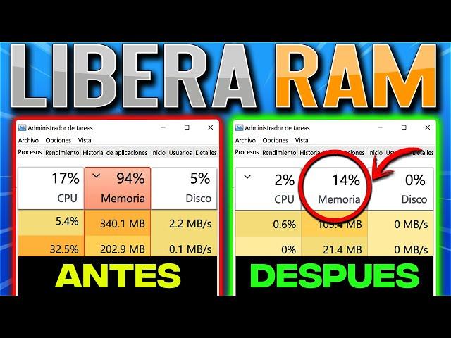 Como LIBERAR MEMORIA RAM en Windows 10 / 11 (+FPS)