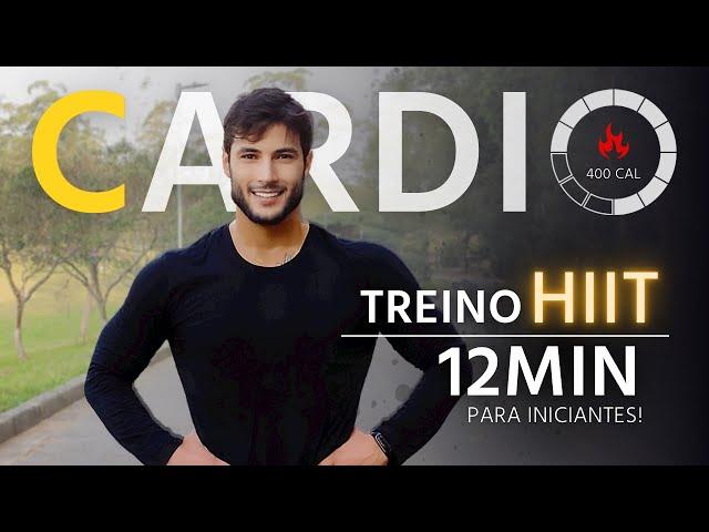 Treino FÁCIL para INICIANTES | HIIT | 400 calorias | EM CASA  | Tabata 12 minutos