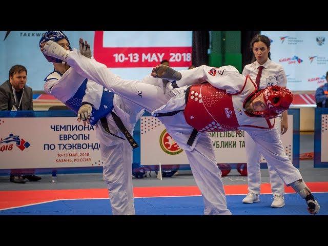 Aaron Cook (MDA) vs Richard Andre Ordemann (NOR). European Taekwondo Championships Kazan-2018