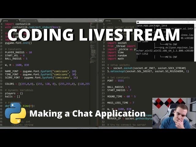 Coding Livestream - Creating an Online Chat App w/ Python!