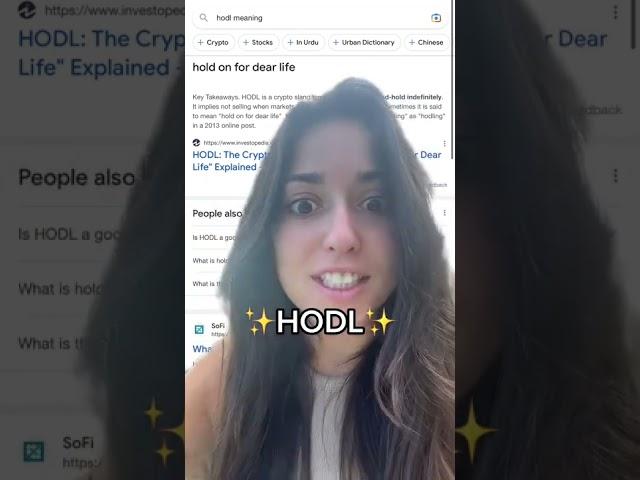 What Does HODL mean? - #Bitcoin Glossary