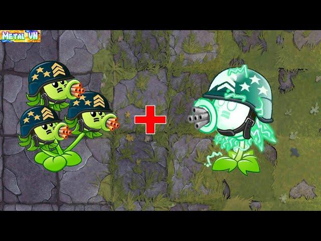 挽植物大戰僵尸2 | New Super Plants Max Level Power Up [ Three Gatling vs Electric Mega Gatling ]