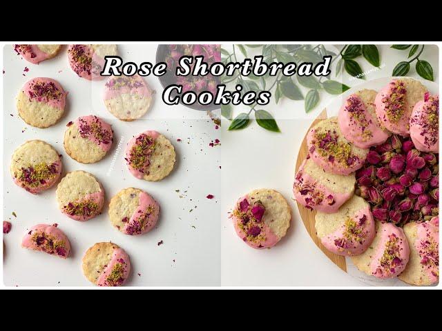 Best homemade Rose Shortbread Cookies | Shortbread Cookies | Ayshas Tasty Treat