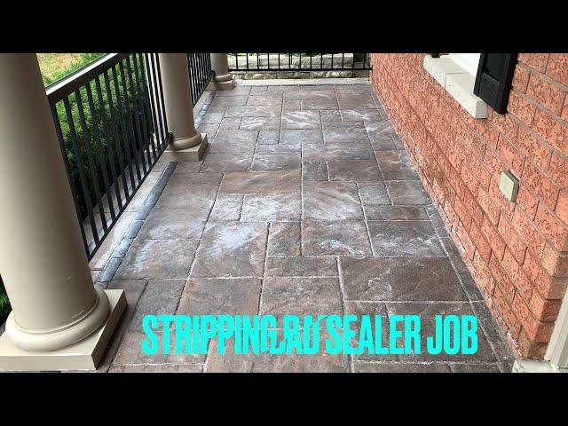 What is the best way to remove sealer or paint from pavers, concrete