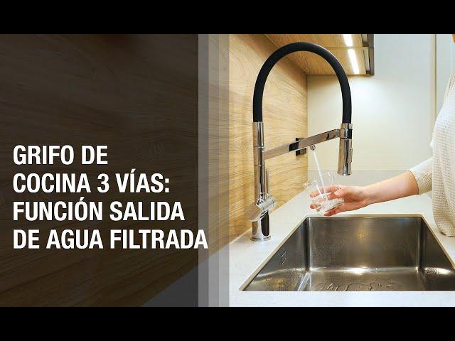 Grifo de cocina 3 vías para equipos de tratamiento de agua. CHEF WT19 Salida de agua Filtrada.