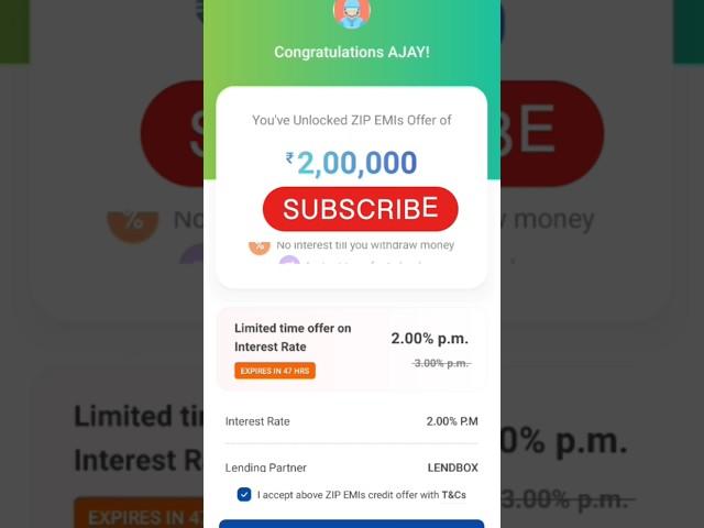 Mobikwik Zip Loan Approve  Limit  2Lakh #shortsviral #shorts #india #loan #mobikwikloan