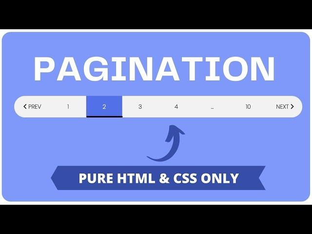 How to create pagination using html css? | Pagination ui design using html and css | CSS pagination