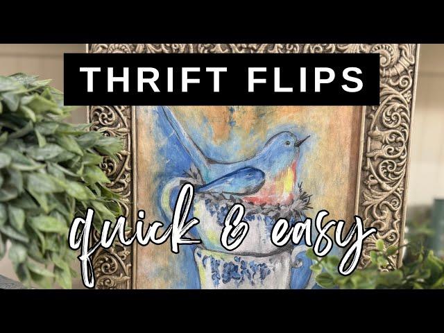 Quick, Easy Budget-friendly Thrift Flips | Decoupage | Reverse Transfer