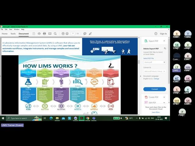 LIMS demo session  : Company Connect Consultancy