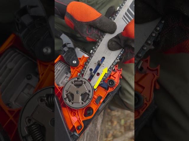 How to install a guide bar and chain on a chainsaw.