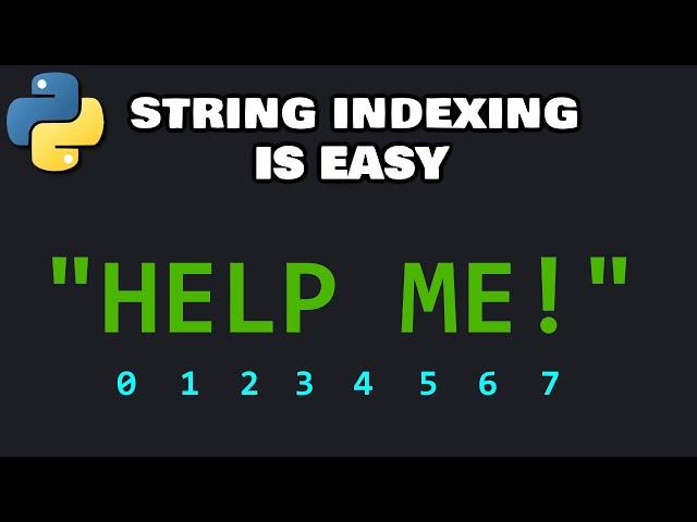 String indexing in Python is easy ️