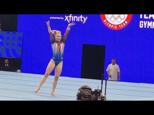 Jade Carey Nails her 14,150 Seven Nation Army Floor - 2024 Olympic Trials Day 2