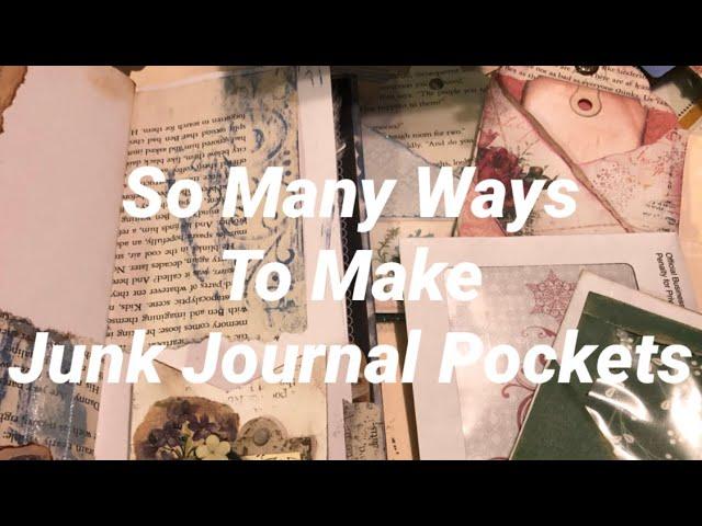 So many Pockets for junk journals and altered books #ephemera #junkjournal #junkjournalpockets