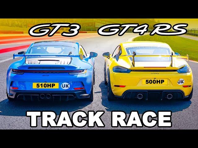 Porsche GT4 RS vs GT3: TRACK RACE