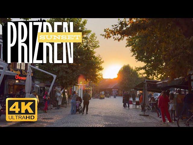 Prizren City Center Sunset Walking Tour in HDR 4K