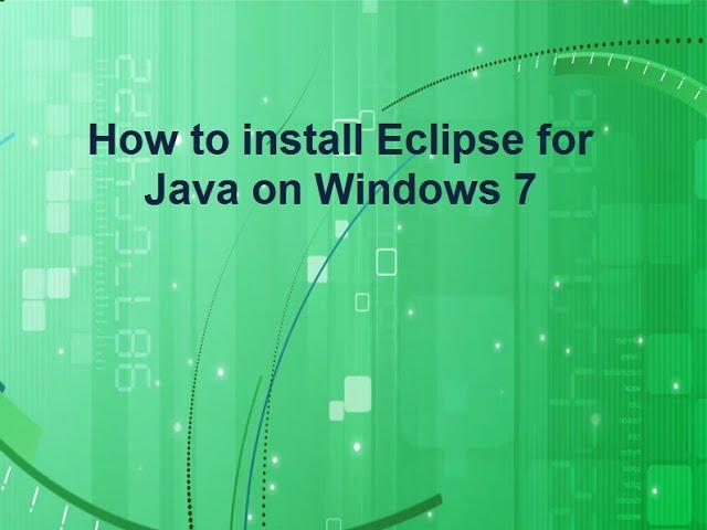 How to download and Install Eclipse Neon for java on windows