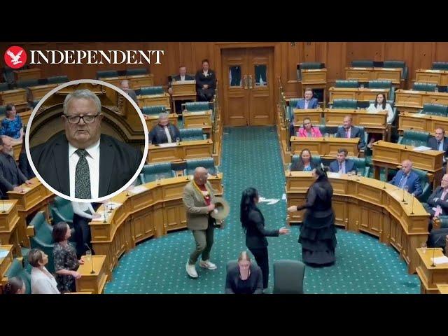 MPs break into 'protest haka' to disrupt New Zealand parliament