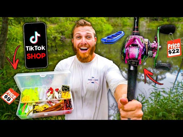 TikTok Shop Gear ONLY Fishing Challenge (Rod, Reel, Line, Lures, Boat)