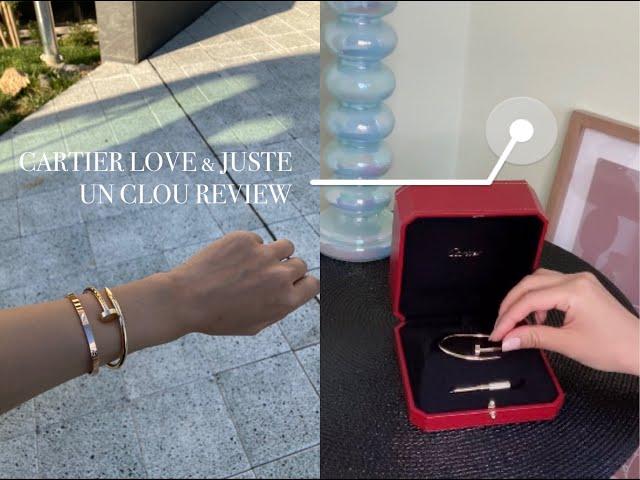 Cartier Bracelet Review|卡地亞手鐲測評來了！！！|Juste Un Clou Bracelet REGULAR vs.Love SM|love手環vs. 釘子手環|值得嗎???