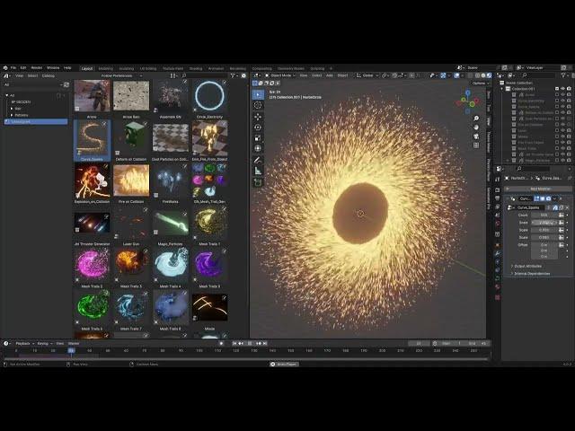 How to Use Curve Sparks in Blend FX - Blender Tutorial