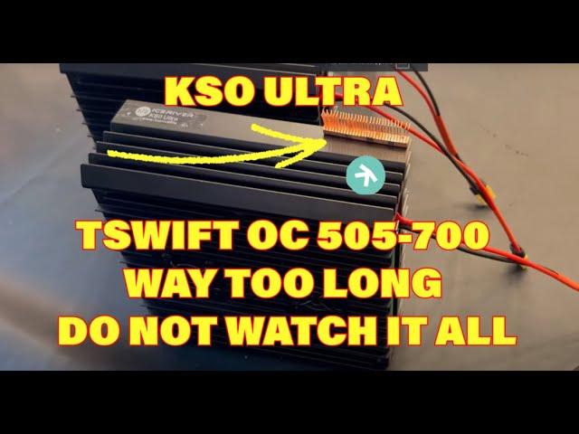 Iceriver KS0 Ultra Tswift Overclocks 505-700GH  12v and 19v set up full