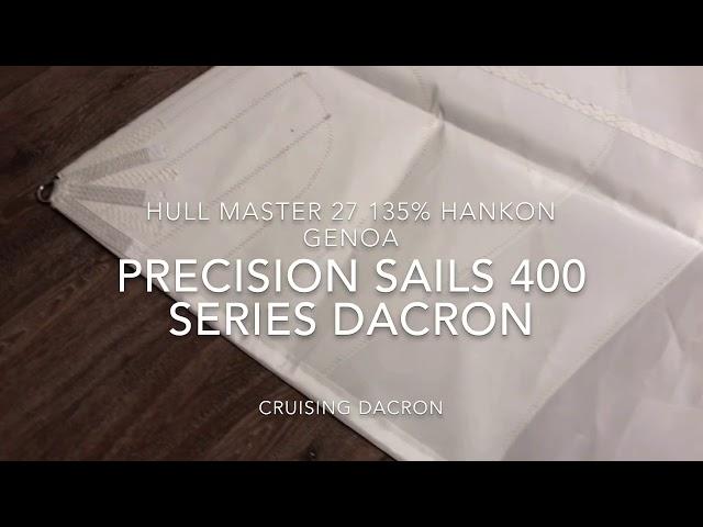 Hullmaster 27 - 135% Genoa Hank-On Precision Sails 400 Series Dacron