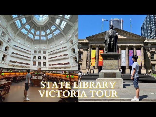 Exploring the BIGGEST Library in Melbourne!! | State Library Victoria