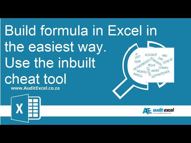 Easily build functions and formulae in Excel with the Function wizard